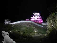 京都 & 姫路2024(7)雨にも負けず 姫路城のライトアップ