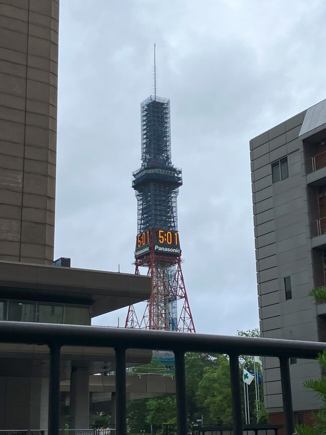 2年前、支笏湖に行ったときに台風の翌日で波があるから遊覧船が出ないといわれて乗れなかったリベンジに、再び支笏湖行こうとなって、2泊3日の北海道旅行となりました。<br /><br />1日目 羽田空港→新千歳空港→札幌駅 JRタワーホテル日航札幌<br />2日目 札幌駅→しこつリゾート&スパ水の謌<br />3日目 しこつリゾート&スパ水の謌→新千歳空港→羽田空港<br /><br />いつものように公共交通機関とホテル送迎シャトルバスを使って、のはずが電車が遅れてタクシーを使うとか、まあいろいろあった弾丸北海道旅となりました。<br /><br />まずは1日目。
