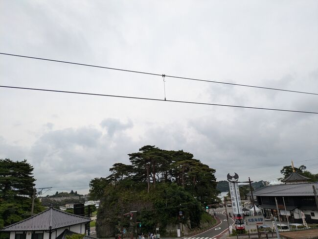 楽天モバイルパークでの野球観戦。<br />今季初の野球観戦を終えて移動。<br />宮城野原駅まで歩く。<br /><br />宮城野原駅もイーグルスカラー。<br />電車に乗り松島海岸駅へ。<br />日本三景松島の最寄り駅。<br /><br />ここで宿に連絡して車で迎えに来てもらう。<br />宿に到着。<br />中々豪華。<br /><br />客室はゆったりしている。<br />部屋からの景色も良い。<br /><br />大浴場は温泉。<br />快適に温泉を楽しむ。<br /><br />そしてディナー。<br />地酒を飲みながら美味しい料理。<br />お造りは新鮮で美味しい。<br /><br />やはり海鮮がメインだが、創作風の料理もあり楽しい。<br />仙台黒毛和牛も柔らかくていい。<br />海の宝石ご飯。<br /><br />豪華な海鮮ご飯が美味しい。<br />美味しい料理と酒に満足。