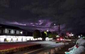 京都 & 姫路2024(11)姫路城ライトアップ再訪は、雷鳴とどろく豪雨に阻まれ