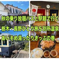 秋の乗り放題パスと駅麺で行く栃木・長野ひとり旅５　別所温泉あいそめ湯ったりきっぷの巻