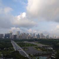 バルコニーから皇居　パレスホテル東京