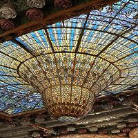 バルセロナ1日目　カタルーニャ音楽堂と旧市街歩き