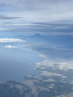 お嬢と行く南九州3泊4日②  "鹿児島" に着陸。"富士山 & 江の島" くらいまでは、いい天気だったんだけどなぁ･･･