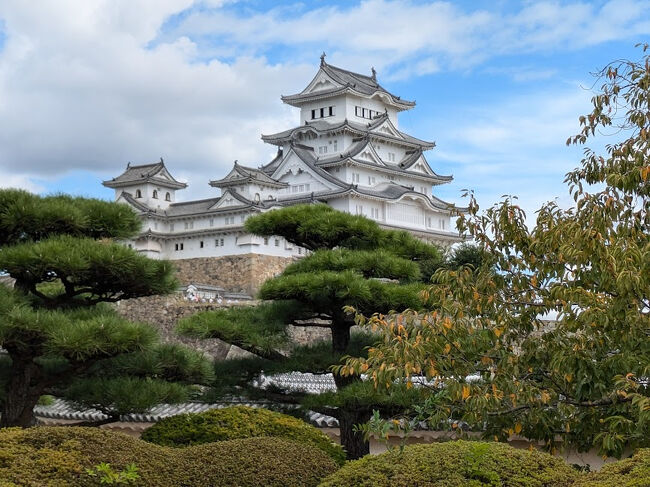 55歳、オヤジの一人旅です。<br />兵庫県に行ってきました。<br />1泊2日のショートトリップです。<br />東海道新幹線で姫路にIN。<br />1日目は、世界遺産の姫路城を見学して、神戸に移動。<br />夕食は神戸牛のステーキを初めて食べました。<br />2日目は、明石海峡大橋ブリッジワールドのツアーに参加しました。<br />その1日目、姫路に到着後、行きたかった姫路城をたっぷりと見学した旅行記です。