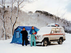 冬のキャンプ　銀山温泉