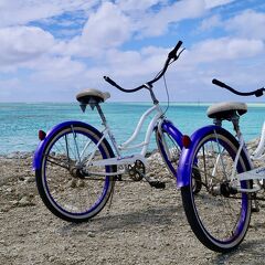 海の色がイリュージョン！クック諸島に憧れのワンピースを買いに行く【４．サイクリングで島めぐり】