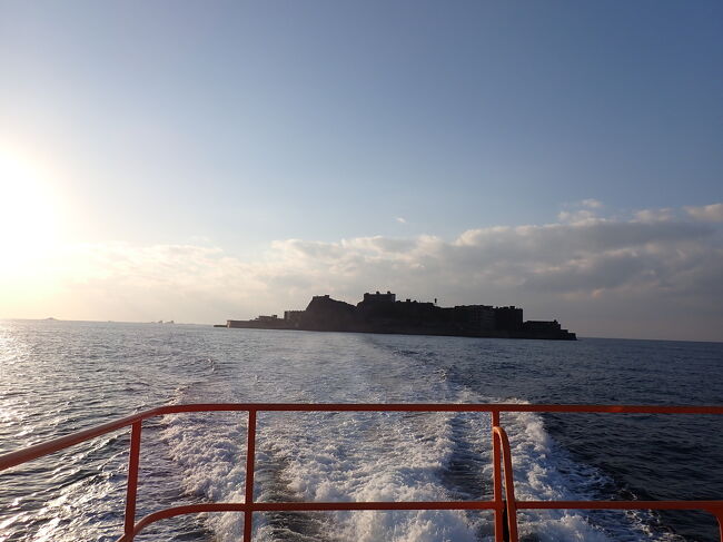長崎市内観光　と　軍艦島巡り　運良く上陸できました。