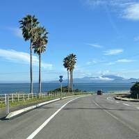 お嬢と行く南九州3泊4日【その36】天草の海沿いを走る"国道324号（兼？）389号"のカーブと、椰子の木と、海の向こうの島原が美しかった！