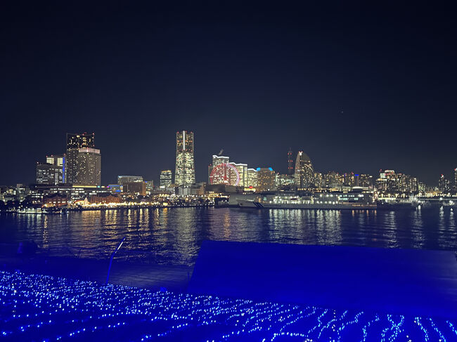 夜にあらわれる光の横浜「ヨルノヨ2024」と題された横浜のイルミネーションを見に行きましょう!が今回のお出かけ。<br />でもせっかくだから中華街【北京飯店】でランチ。<br />イルミネーションまではまだ時間があるね・・という事で中華街をウロウロしたり、元町までちょっとお買い物に行ったり・・<br />歩き疲れたのでマリンタワー下の【エッグスンシングス】でパンケーキを食べつつ暗くなるのを待って<br />ニューグランドのお庭~山下公園~大さん橋と回り<br />さすがに横浜駅までは行けないね・・と、コレットマーレの【神田】でおそばを食べて解散。<br />横浜駅方面に行くのはまた次回・・<br />