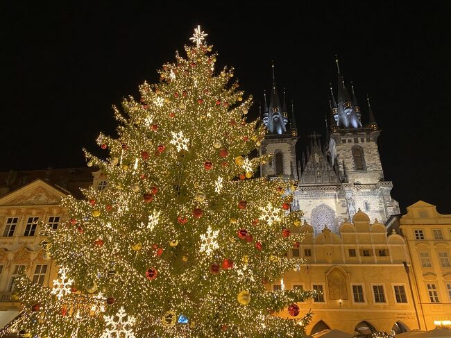 クリスマスマーケット目的でこの時期のプラハ旅行を選びました。<br />念願のプラハ!<br /><br />本来は12月にクリスマスマーケットめぐりしたかったのですが11月に足を怪我をしてしまい治るまで時間がかかりそうだったので<br />1月までクリスマスマーケットをやっているプラハに目をつけました。<br />とっても綺麗で行けてよかったのですが運悪く悪天候により空港閉鎖、帰国便がキャンセルとなってしまい冬旅行の難しさを実感した旅ともなりました。<br /><br />1日目 プラハ IN<br />2日目 チェスキークルムロフ 日帰り<br />3日目 プラハ OUT のはずが +1日
