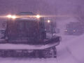 雪上車で宮城蔵王の樹氷訪れる　２つの樹氷　雪上車とロープウエイ１