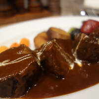 神戸の夕食はコーベ・ビーフ・シチュー。おいしかった。