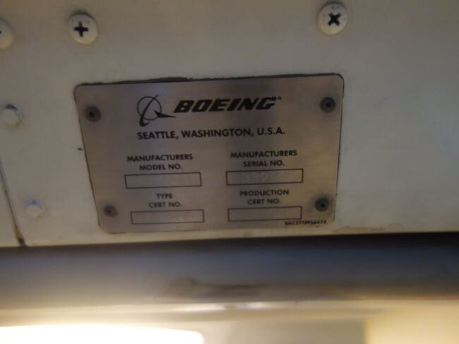 B737-800 に乗りました。NGS-NGO ANA374 機体番号JA66AN。製造番号は 33909.<br />