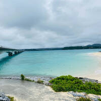 沖縄家族旅行；瀬底島からその④　やんばる急行バス四島線の旅  空港行シャトルバスで帰路につく