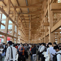雨の大阪万博。混んでました。