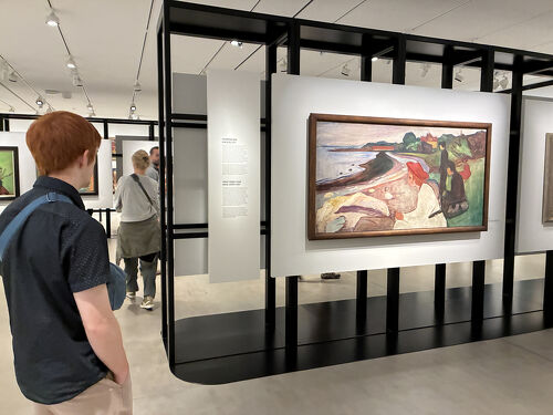 オスロ購入 ムンクの叫び 荷物タグ ムンク＜叫び＞と同じ