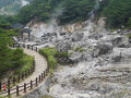 20250701 雲仙 島原港からバス乗って雲仙→絹笠食堂で皿うどん→温泉神社・満明寺・地獄めぐり・木花開耶姫神社・原生沼歩道→晩飯無い…