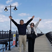 リーガル・プリンセス英国周遊とイギリス南部3週間の旅（37）鉄道駅の中に船乗り場を見つけて無事にワイト島のライドに渡る。