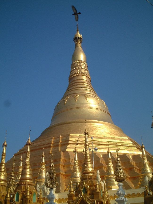 首都ヤンゴン「シュエダゴンパゴタ」朝早く行った方がよいです。日中は足の裏やけどしちゃうぞ！