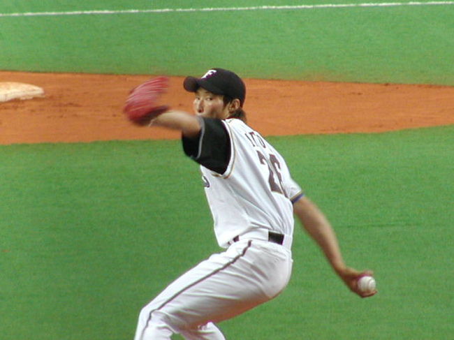 糸井投手も、中継ぎで登板！１回を無難に抑える！