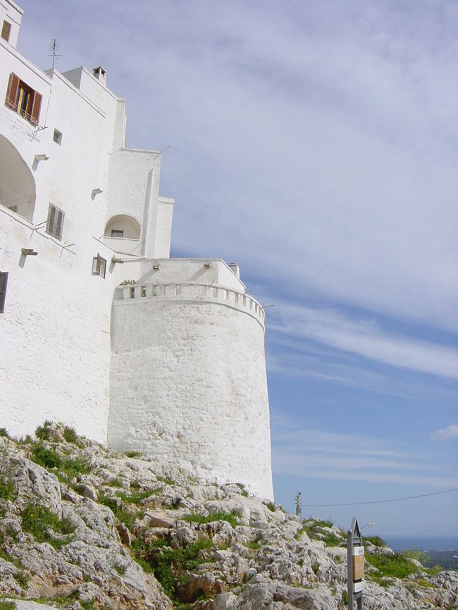 イタリア 要塞都市 白い迷宮 オストゥーニ f8号 油絵 絵画