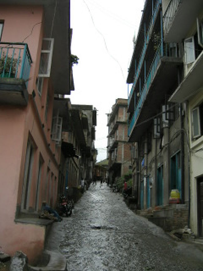 Kirtipur<br />バスを乗り継ぎ、途中土砂降りの中を歩いてKirtipurへ。<br />カトマンズやパタンと違い、静かで落ち着いた町並み。坂が多いのが印象的。<br />