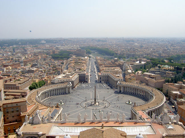 サンピエトロ広場を見下ろす
