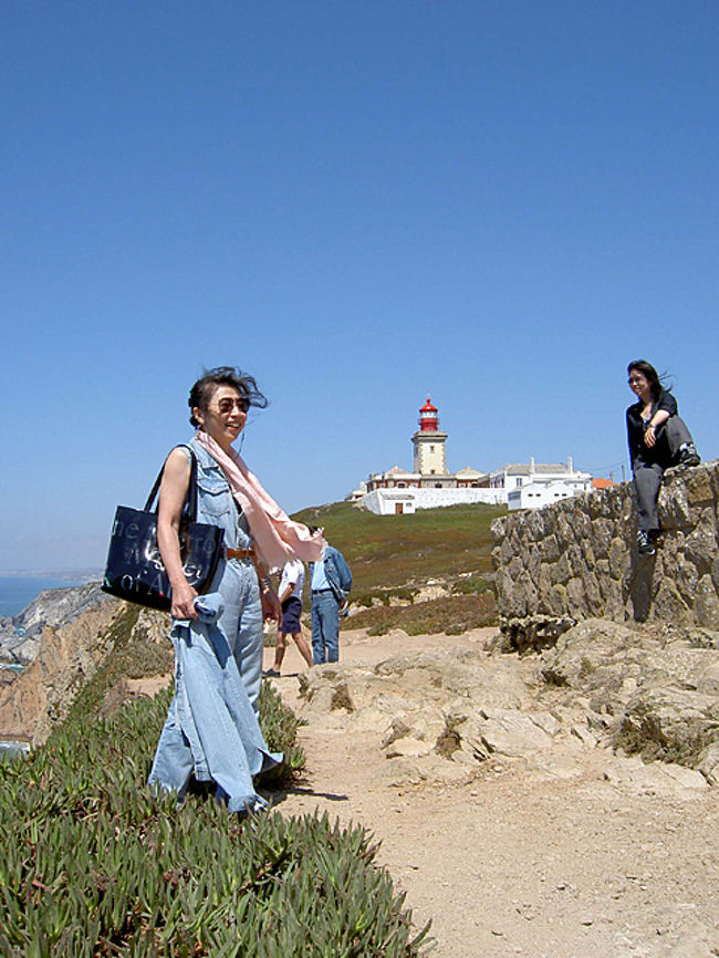 義母と妻とロカ岬の灯台