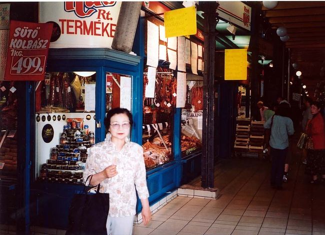 中央市場　２階建てで　生鮮食料品や日常品、家具<br />絨緞　レースなどを販売する小売店１００店余り