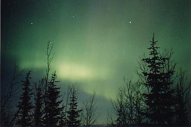 北天のオーロラ。