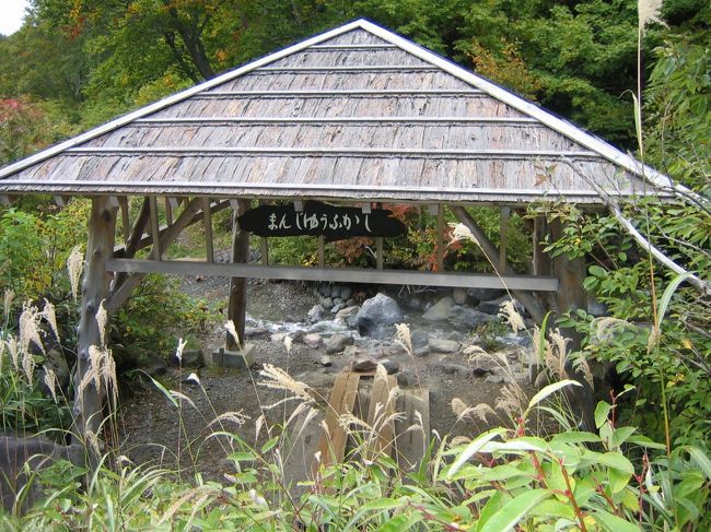 まんじゅうふかしにも寄り道。<br />実はまんじゅうふかしのことがよくわかってなくて饅頭が売ってるのかと本気で思ってました･･･（笑<br /><br />行ってみるともちろん饅頭などなく、温泉（蒸気）が噴き出す上に木のベンチが置いてあって、そこに腰掛けて温まるというものらしい<br />座ってみるとなかなかよい。だれもいなかったのでベンチにごろりと横になってしまった。極楽極楽<br /><br />婦人病、冷え性、腰痛などに効果があるらしい。