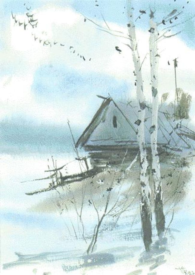 タリンの画学生から買った絵です。