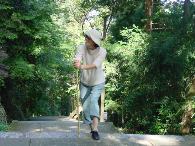 還暦を迎えた母。「もう次は（奥社まで）行けないわ。」と言っていたが、途中７０〜８０代位のご年配の方と何組かすれ違ったのには驚いた。