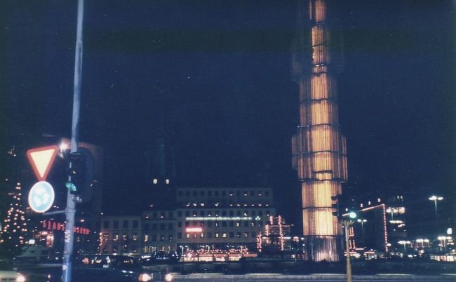 ストックホルム中央駅付近。ちょっと未来都市っぽい