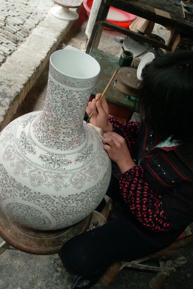 最先端 中国「景徳鎮」磁器 2枚セット 1986年、1989年 作者:趙雲