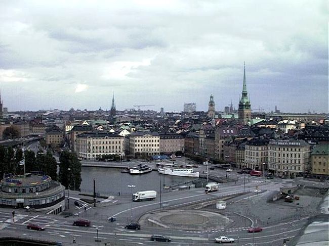 カタリーナヒッセンという塔の上からみた<br />ストックホルム市街の眺め。