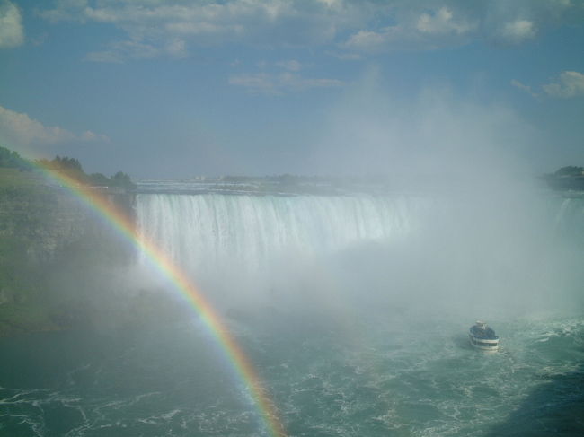 カナダ滝に戻って来ました。<br />虹がキレイ。