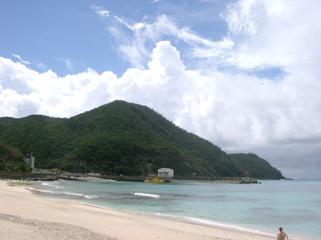 ビーチは島の反対側にあるので、そこまで行くには海の家のバスを探さなければならない。<br />なんか感じのいいお姉さんがいたので、そこにしたらネットでチェックしていた所だった。<br />直感万歳だ。<br /><br />バスは島のど真ん中の山を越えてすすむ。見たこともない木がいっぱい生えている。なんかヤギみたいのもいる。<br />ジャングルだなぁーと思っていたら雨が降ってきてしまった。すぐに止んだのだけど、いきなりドバッとふったのでびっくりしてしまった。スコールかも。<br /><br />雨も止んだので、またジャングルを越えて海に出る。<br />きれいだけど、もっと明るかったはずーとちょっと残念。<br /><br /><br /><br />