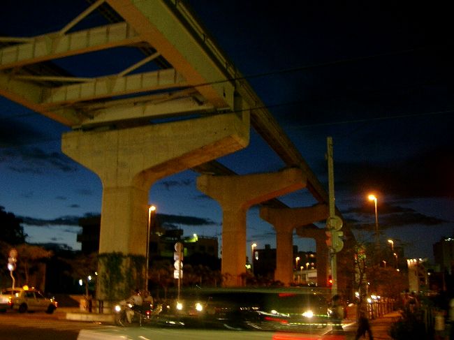 かなりお世話になったジャスコの近くに通っていたモノレールの線路<br /><br />後ろにみえる夕暮れの色がすごくいいと思った。