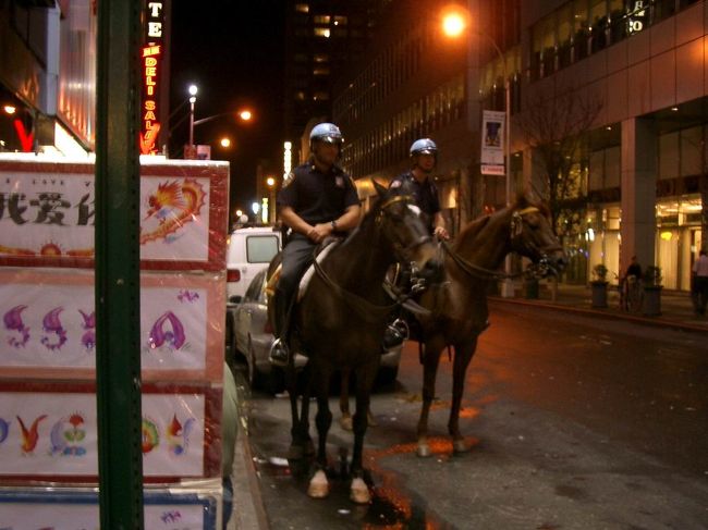 ニューヨークにはまだこんなおまわりさんが、ニューヨークの街を守ってくれている。感謝！