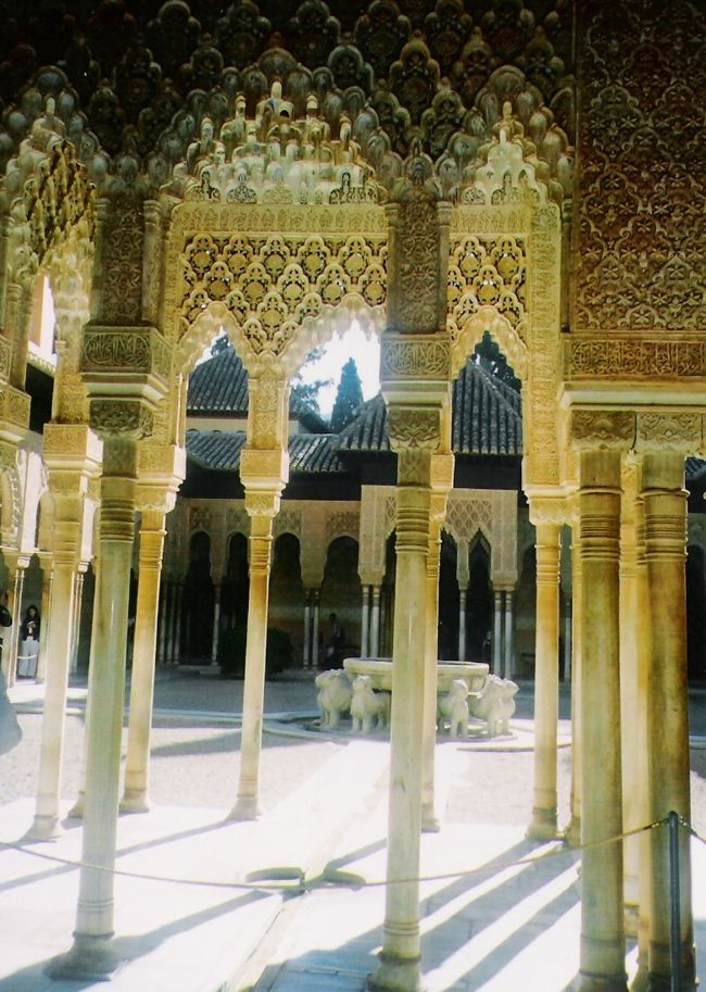 これもアルハンブラです。<br /><br />「赤い城」という意味だって。<br /><br />１４世紀にできたんだって。