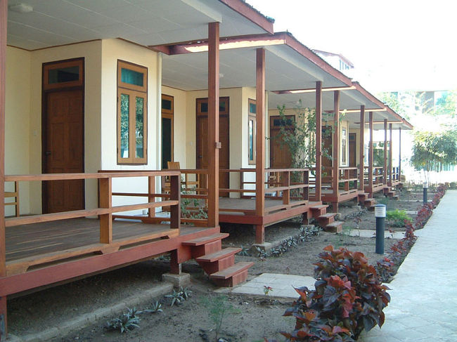 各部屋にテラスが付いています。毎日風呂上りにここでお茶をしました。とっても気持ちがいいです。