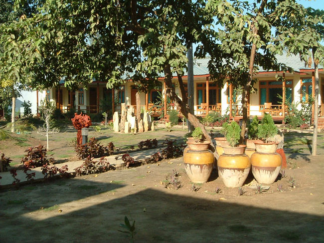 ホテルの中庭。