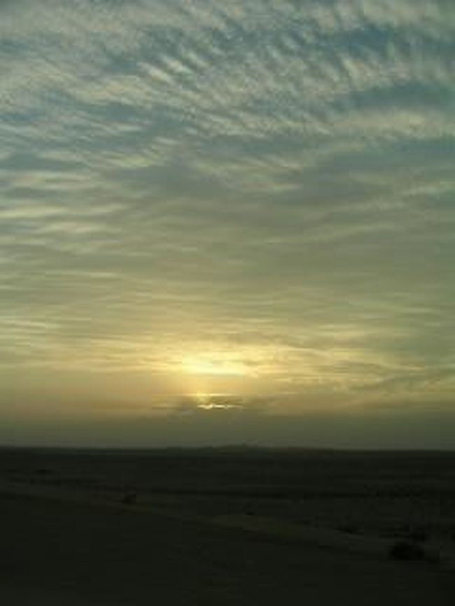 砂漠の夕焼け。