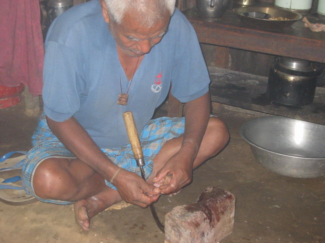 チキンカレーを頼んだらその場でさばいてくれた。<br />結構おいしかったけどチキンの中にレバの味がしたのがあって気になってしまった。