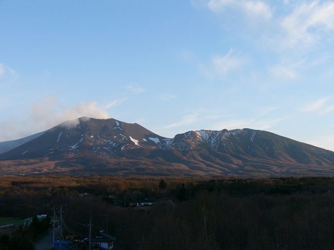 朝の浅間山。