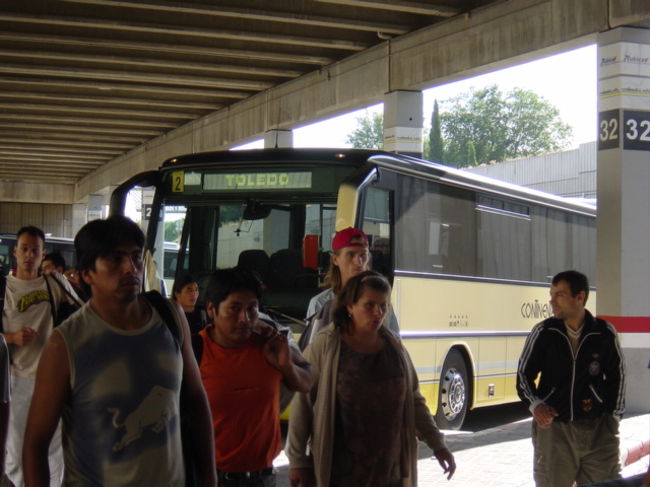 世界遺産「トレド」のバスターミナル。マドリードの南バスターミナルから乗車し、４０分位で到着しました。