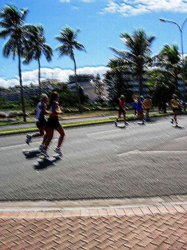 ちょうどヌーメアのマラソン大会でした。