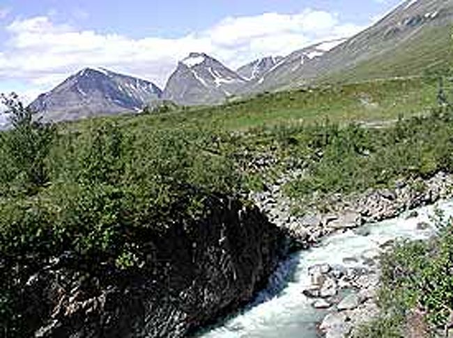 第一日目に歩いたニッカルオクタまでの道を下り、吊橋を渡ったところで、分岐して谷の奥への上り始めます。